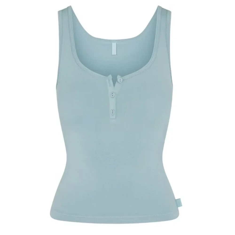 Skim Henley Tank and Straight Leg Pant - Picture 2 of 2